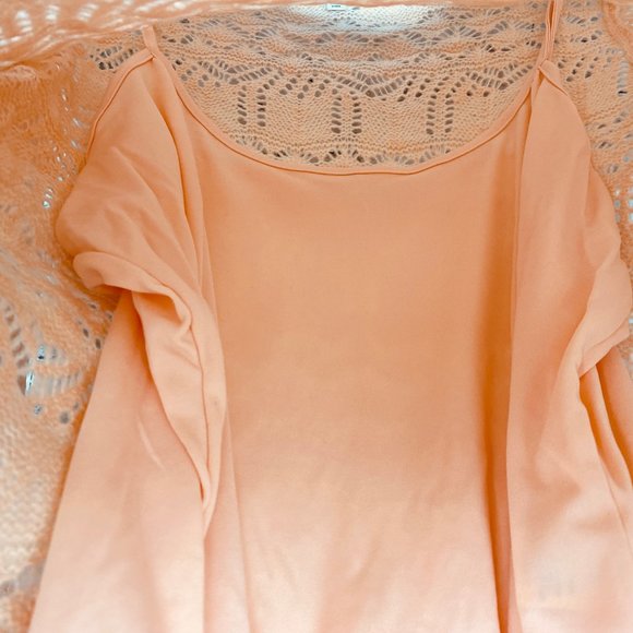 Ophelia Roe Women's Peach Puff Sleeve 2pc Camisole - Picture 5 of 14